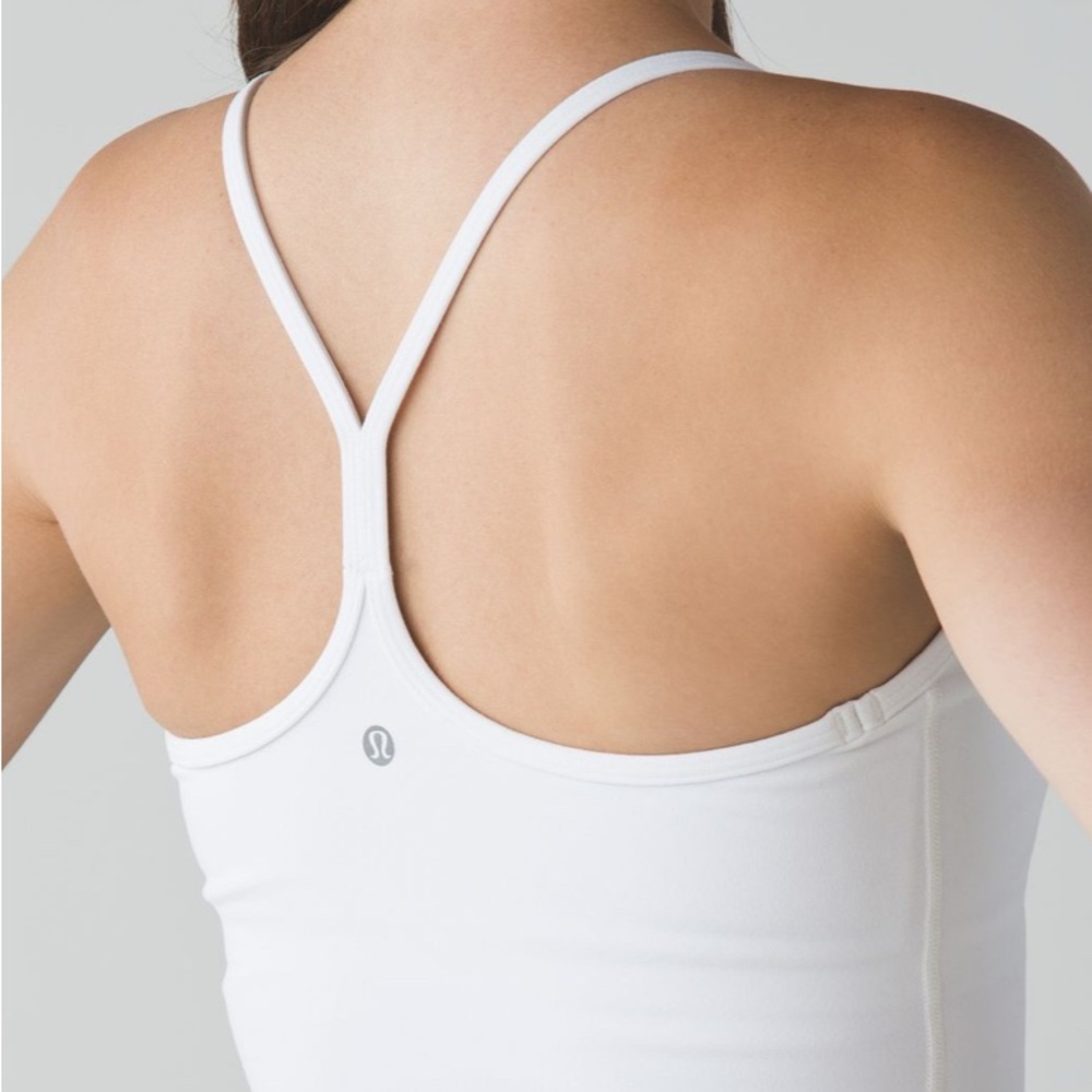 lululemon White Power Y Tank